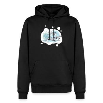 Windhunde - Männer Premium Bio Hoodie - Schwarz - Vorne - Nico (187cm)