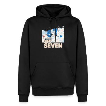 67 Snowboard Six Seven Memes - Sweat à capuche Premium bio Homme - noir - Devant - Nico (187cm)