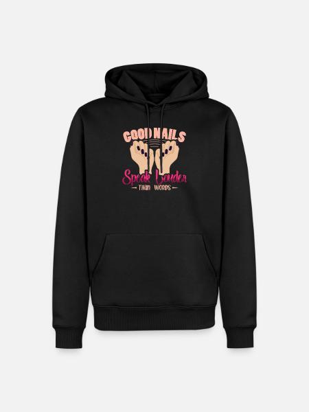 Nageldesigner Nageldesignerin Kosmetik Nagelstudio - Männer Premium Bio Hoodie - Schwarz