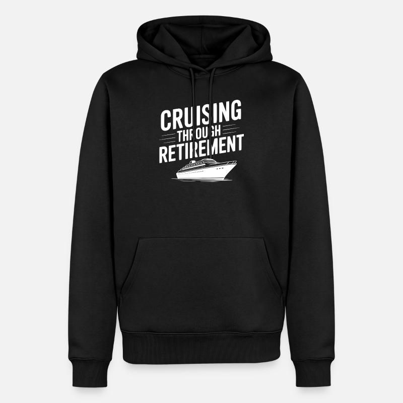Croisière jusqu’à la retraite - Sweat à capuche Premium bio Homme - noir