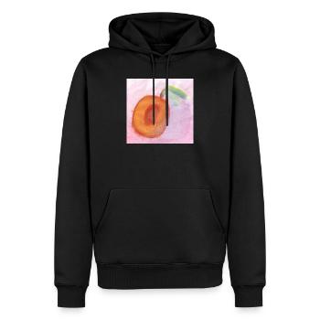 Pfirsisch_Wasserfarben - Sweat à capuche Premium bio Homme - noir - Devant - Nico (187cm)