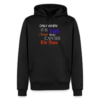seulement quand il fait nuit - Sweat à capuche Premium bio Homme - noir - Devant - Nico (187cm)