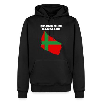 Bornholm Danmark - Männer Premium Bio Hoodie - Schwarz - Vorne - Nico (187cm)