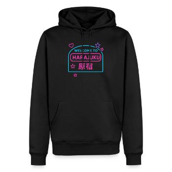 Welcome to Harajuku - Sweat à capuche Premium bio Homme - noir - Devant - Nico (187cm)