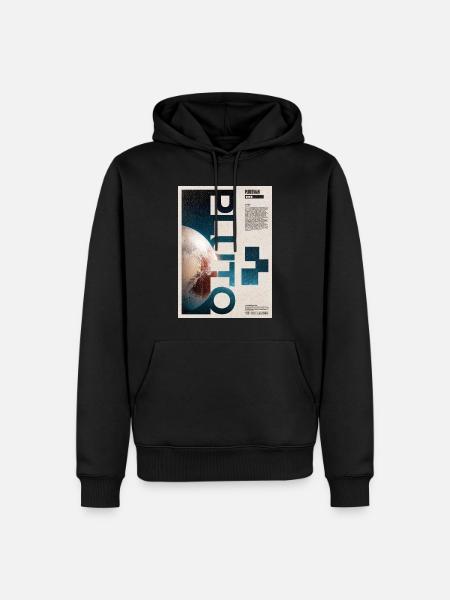 Plutonian Orbit Poster - Männer Premium Bio Hoodie - Schwarz