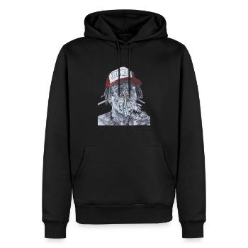 Zillakami - Men’s Premium Organic Hoodie - black - Front - Nico (187cm)