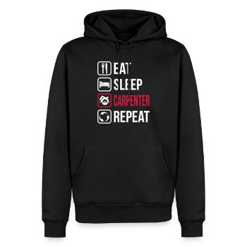 Mangez sommeil Carpenter Repeat - Sweat à capuche Premium bio Homme - noir - Devant - Nico (187cm)