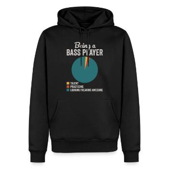 Bassist Bassist und Gitarrist Musiker - Männer Premium Bio Hoodie - Schwarz - Vorne - Nico (187cm)