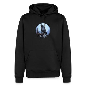 Hugin Rabe Wikinger - Männer Premium Bio Hoodie - Schwarz - Vorne - Nico (187cm)
