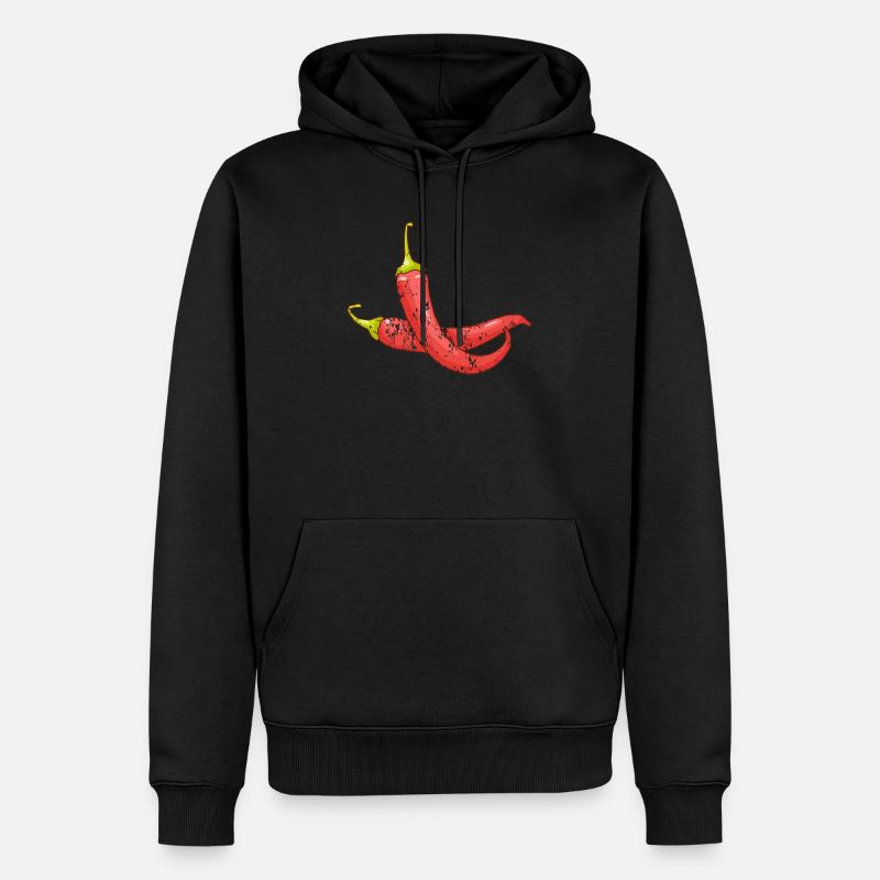 Piments de style grunge vintage rétro - Sweat à capuche Premium bio Homme - noir