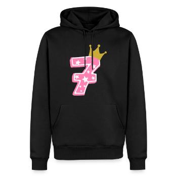 7 Krone 7. Geburtstag 7 Jahre - Männer Premium Bio Hoodie - Schwarz - Vorne - Nico (187cm)