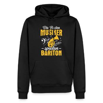 Baritonhorn Die besten Musiker spielen Bariton - Männer Premium Bio Hoodie - Schwarz - Vorne - Nico (187cm)