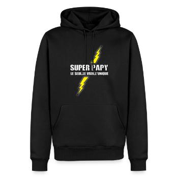 Urgroßvater - Männer Premium Bio Hoodie - Schwarz - Vorne - Nico (187cm)
