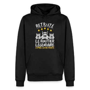 Ruhestandsgeschenk für LKW-Fahrer Vater pensionierter Fahrer - Männer Premium Bio Hoodie - Schwarz - Vorne - Nico (187cm)
