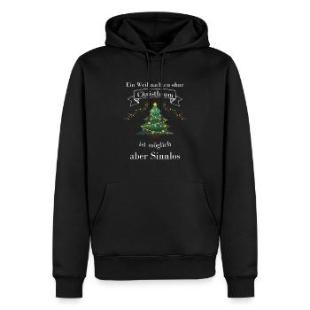 Christbaum Weihnachten Geschenk Winter Girlande - Männer Premium Bio Hoodie - Schwarz - Vorne - Nico (187cm)