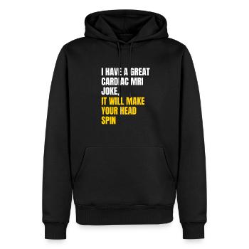 Cardiac MRI joke - Men’s Premium Organic Hoodie - black - Front - Nico (187cm)