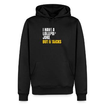 Lollipop joke - Men’s Premium Organic Hoodie - black - Front - Nico (187cm)