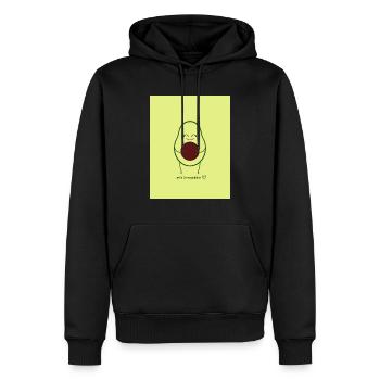 Avocado - Männer Premium Bio Hoodie - Schwarz - Vorne - Nico (187cm)