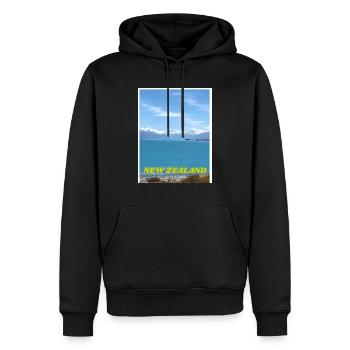 Mt. Cook - Männer Premium Bio Hoodie - Schwarz - Vorne - Nico (187cm)