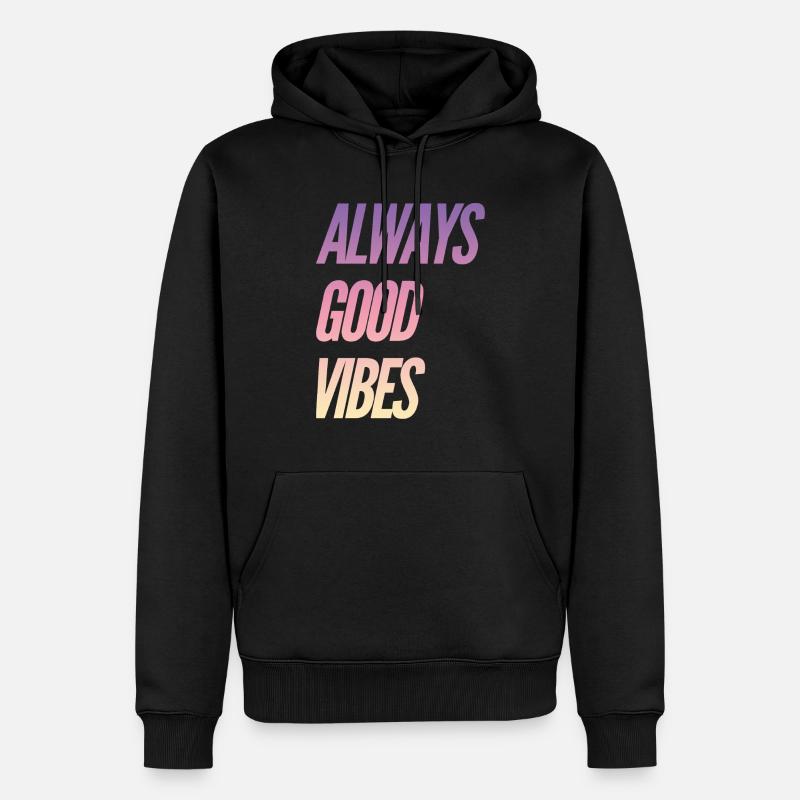 Bonnes vibrations - Sweat à capuche Premium bio Homme - noir