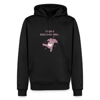 Carnaval - Danse danse drôle dansant éléphant - Sweat à capuche Premium bio Homme - noir - Devant - Nico (187cm)
