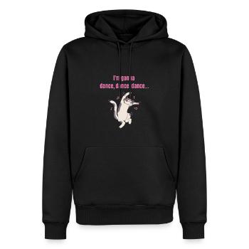 Carnaval - Danse danse danse drôle chat dansant - Sweat à capuche Premium bio Homme - noir - Devant - Nico (187cm)