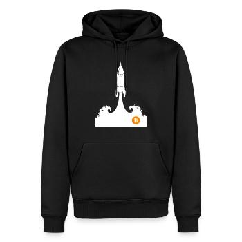 Bitcoin Trading Crypto Stocks - Sweat à capuche Premium bio Homme - noir - Devant - Nico (187cm)