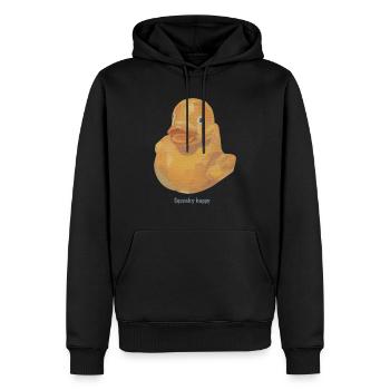 Grinçant heureux - Sweat à capuche Premium bio Homme - noir - Devant - Nico (187cm)