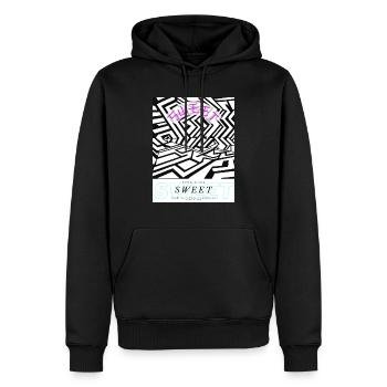 丂山乇乇ㄒ-sweet - Men’s Premium Organic Hoodie - black - Front - Nico (187cm)