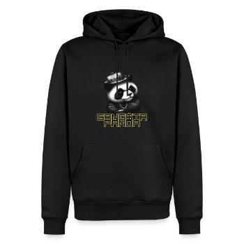 PANDA GANGSTA4 - Sweat à capuche Premium bio Homme - noir - Devant - Nico (187cm)