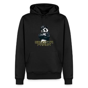 PANDA GANGSTA10 - Sweat à capuche Premium bio Homme - noir - Devant - Nico (187cm)