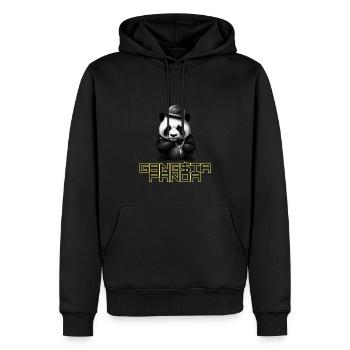 PANDA GANGSTA6 - Sweat à capuche Premium bio Homme - noir - Devant - Nico (187cm)