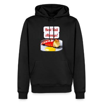 Drôle de design de homard « Best Tail Always! » - Sweat à capuche Premium bio Homme - noir - Devant - Nico (187cm)