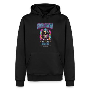 Streetwear Untote - Männer Premium Bio Hoodie - Schwarz - Vorne - Nico (187cm)