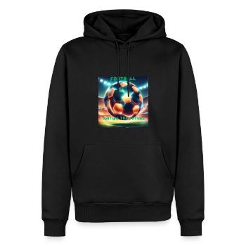 Fußball - Die Zukunft vereinen - Männer Premium Bio Hoodie - Schwarz - Vorne - Nico (187cm)