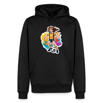 Footballer / Sport / Soccer Field / Club / FC - Men’s Premium Organic Hoodie - black - Front - Nico (187cm)