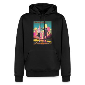 Retro Dance Vibes - Men’s Premium Organic Hoodie - black - Front - Nico (187cm)