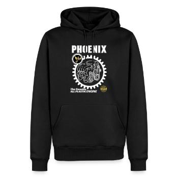 Moteur PHOENIX - Sweat à capuche Premium bio Homme - noir - Devant - Nico (187cm)