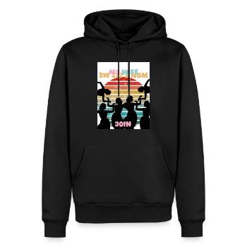 Ma femme ne me laissera pas me joindre à elle. - Sweat à capuche Premium bio Homme - noir - Devant - Nico (187cm)