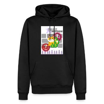 Fausse mission. Braquage. - Sweat à capuche Premium bio Homme - noir - Devant - Nico (187cm)