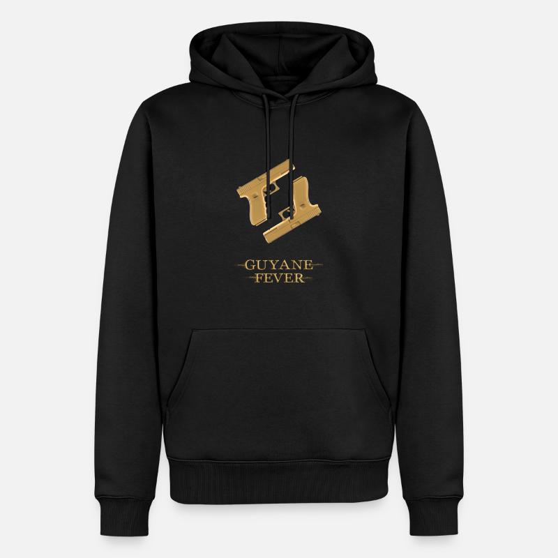 Guyana-Fieber ODER Waffen 01 - Männer Premium Bio Hoodie - Schwarz