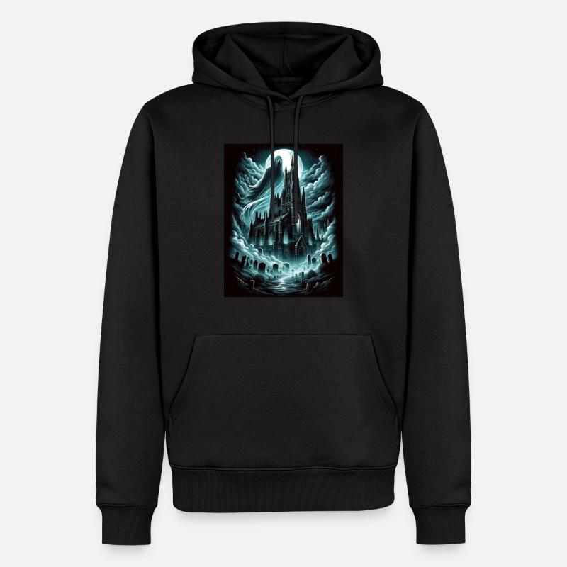 Fantômes au clair de lune - Sweat à capuche Premium bio Homme - noir