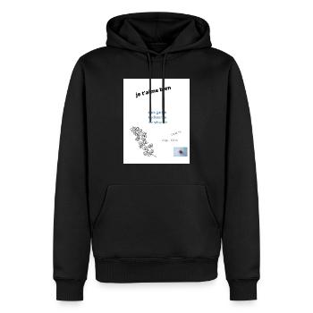 covid - Sweat à capuche Premium bio Homme - noir - Devant - Nico (187cm)