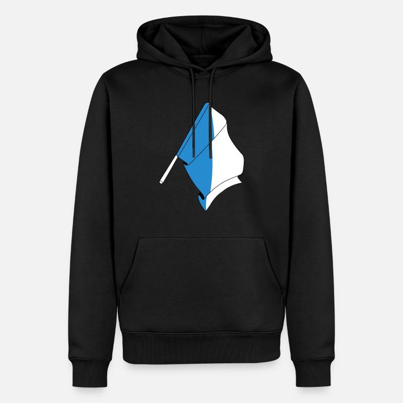 Drapeau : Zurich, Suisse - Sweat à capuche Premium bio Homme - noir