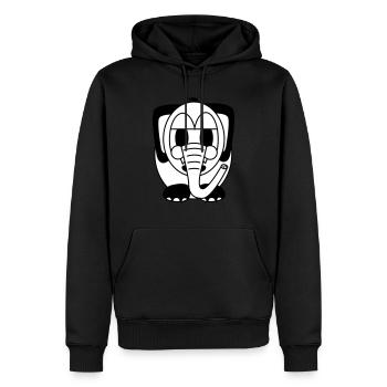 d’accord - Sweat à capuche Premium bio Homme - noir - Devant - Nico (187cm)