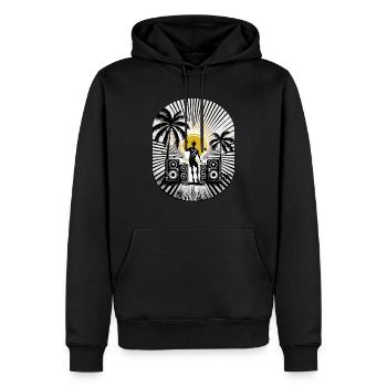 Cool Reggae Vibes - Männer Premium Bio Hoodie - Schwarz - Vorne - Nico (187cm)