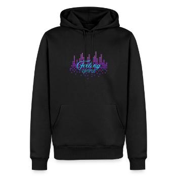 Feeling Dub Gewinner - Männer Premium Bio Hoodie - Schwarz - Vorne - Nico (187cm)