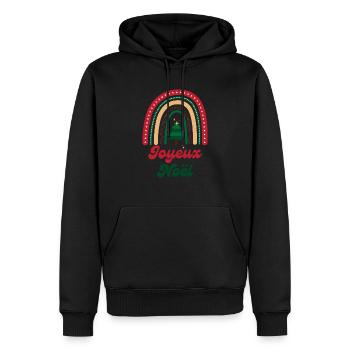 Joyeux Noël Idée Cadeau - Sweat à capuche Premium bio Homme - noir - Devant - Nico (187cm)