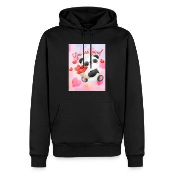 Self Love - Men’s Premium Organic Hoodie - black - Front - Nico (187cm)
