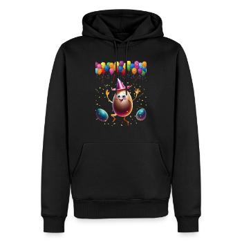Dancing Party Egg - Men’s Premium Organic Hoodie - black - Front - Nico (187cm)